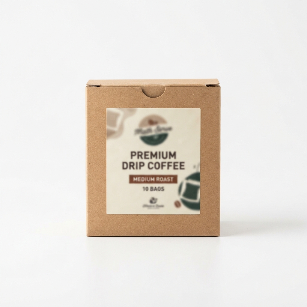 A boxed ten-pack of drip-bag coffee.